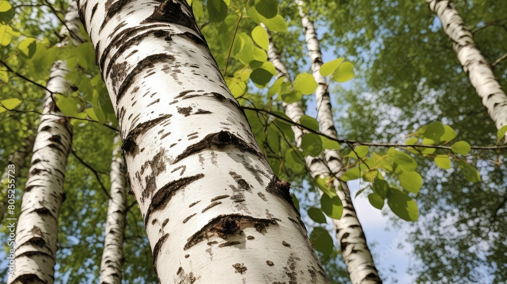 Fototapeta premium black birch tree