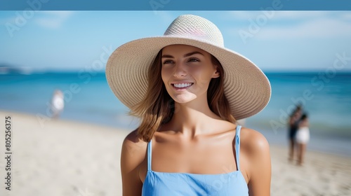 beach blue hat template © vectorwin