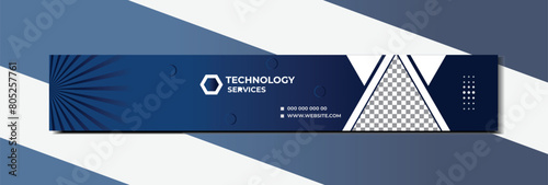 Linkedin cover vector design with gradient color background template