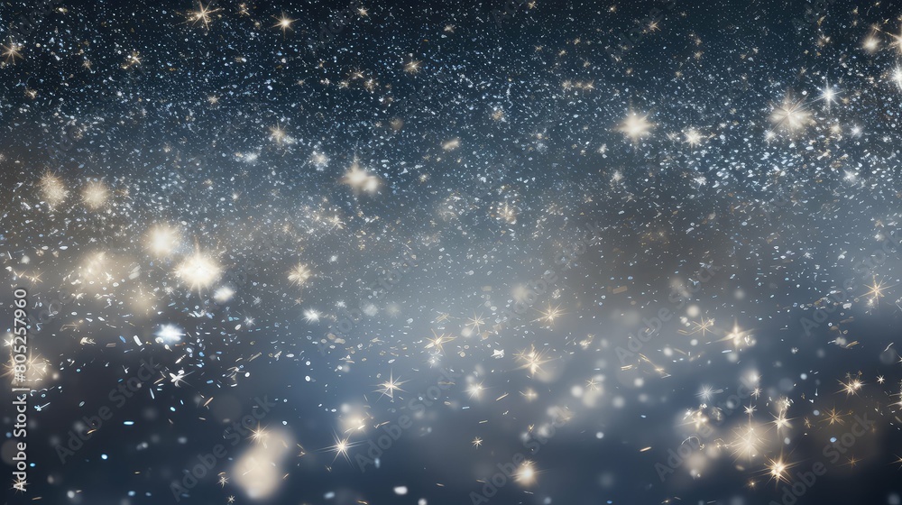 Obraz premium sparkle silver glitter stars