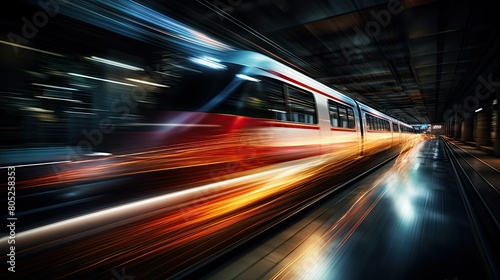 train fast lights © vectorwin