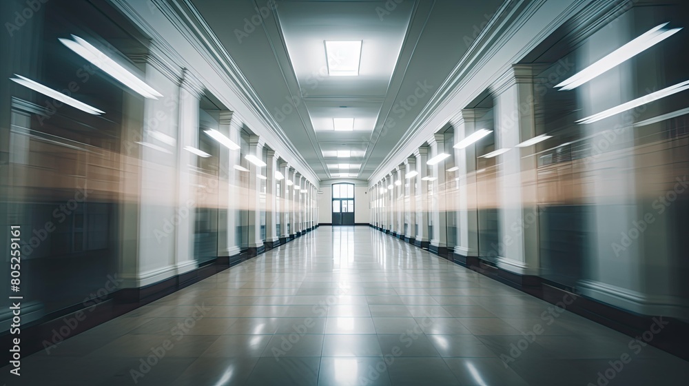 doors blurred building interior government