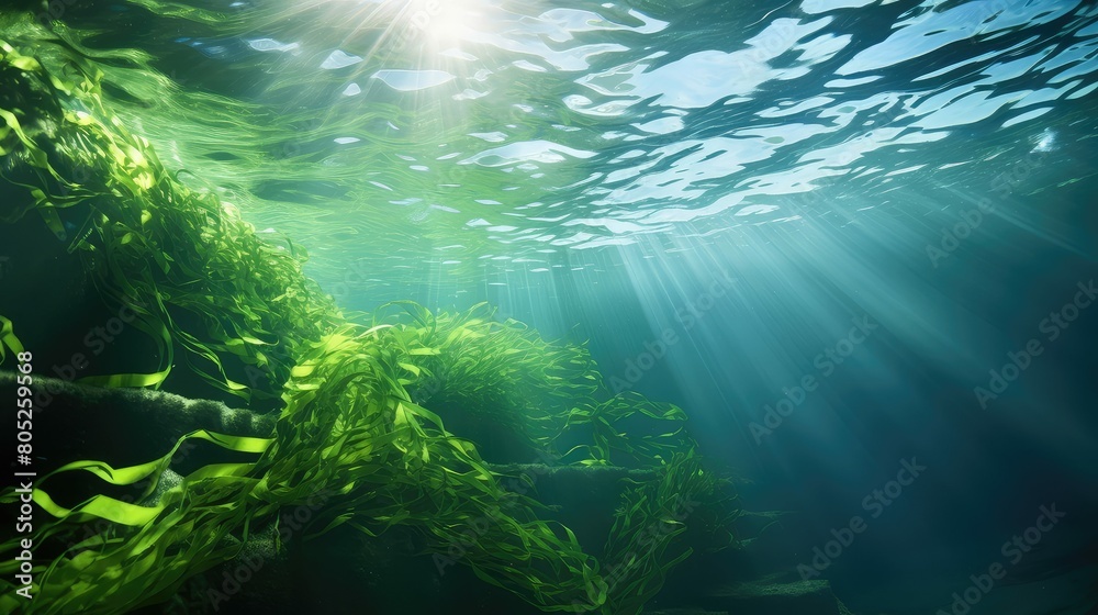 Obraz premium ocean green seaweed