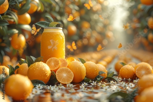 Creative visual storytelling captures a carton of Valle Laranja Caseira orange juice photo
