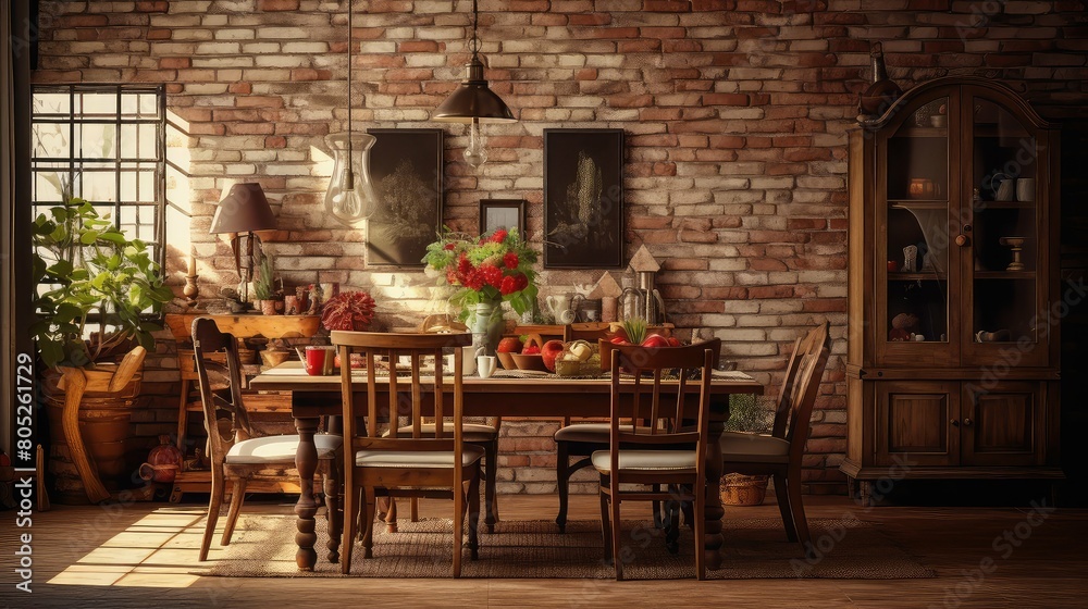 Obraz premium rustic interior home background