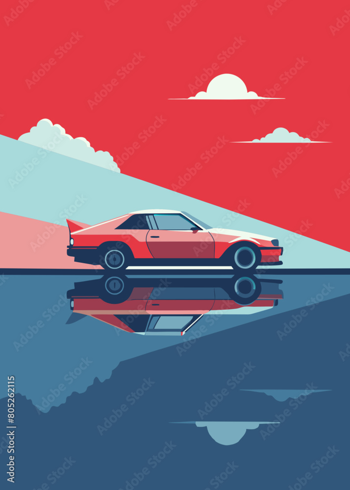 Drift design of cars reflecting old Japanese red car culture Drift design of cars reflecting old Japanese red car culture