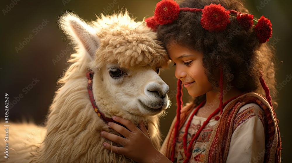 Obraz premium animal peru alpaca farm