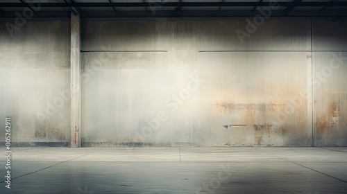 windows blurred warehouse interior wall