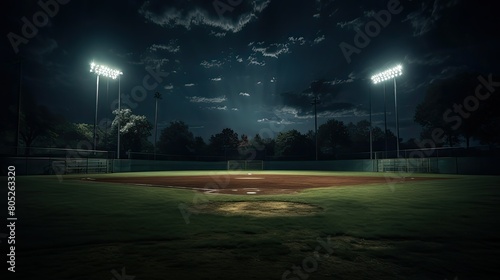 field baseball lights © vectorwin