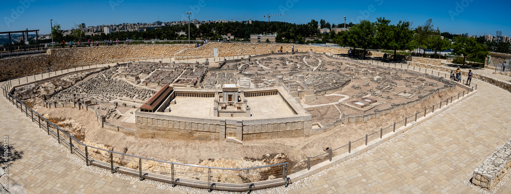 Fototapeta premium Model of the Solomon's temple in Jerusalem's Israel Museum