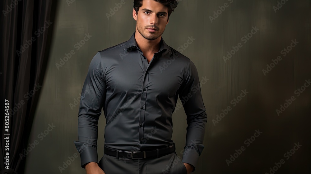 Fototapeta premium sophisticated dark grey shirt