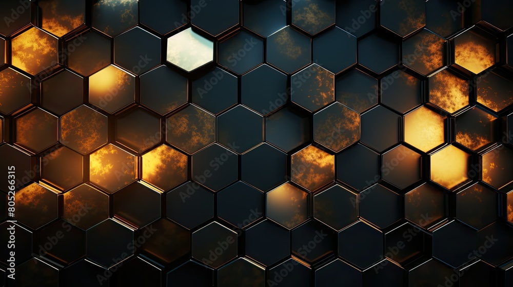 design hexagon pattern dark