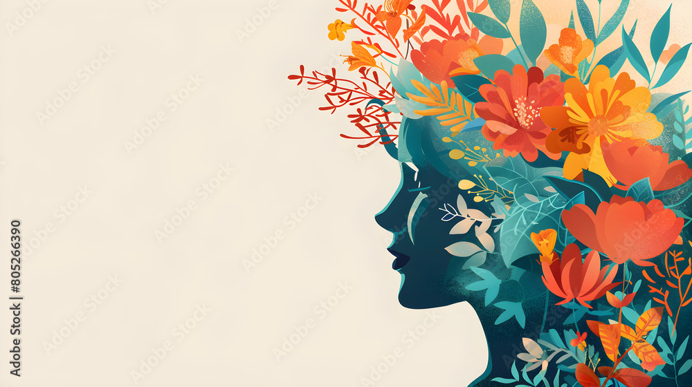 Web banner for mental health awareness month with designs for social ...