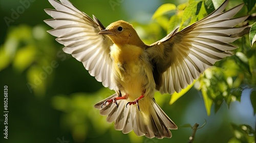 colorful eurasian golden oriole