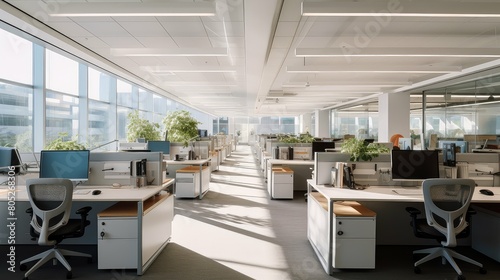 modern cubicle office interior