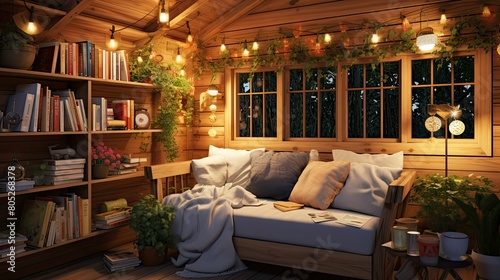 daybed garden shed interior photo