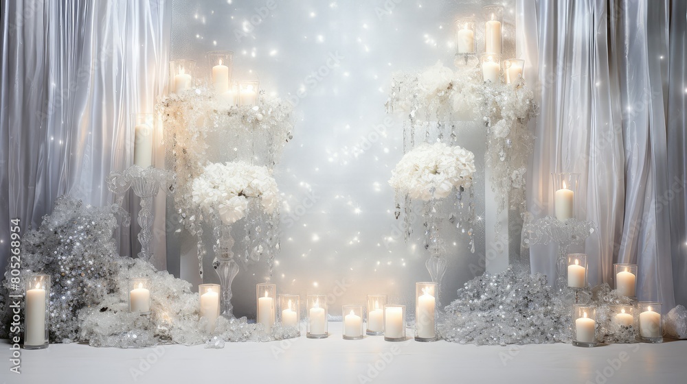 wedding silver crystal background