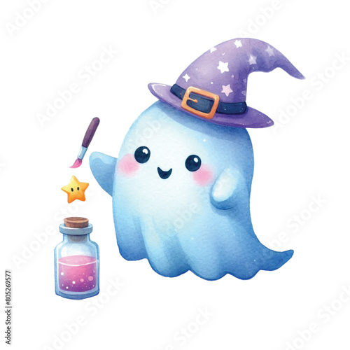 Magic Cute Ghost PNG