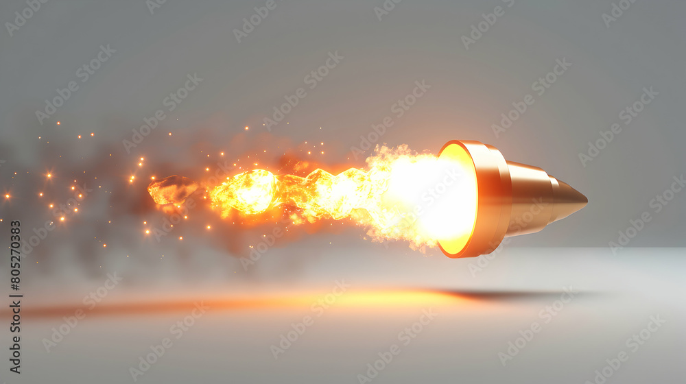 Innovation Ignition: 3D Flat Icon with Spark Plug Symbolizing Financial Growth and Business Innovation