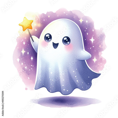 Magic Cute Ghost PNG