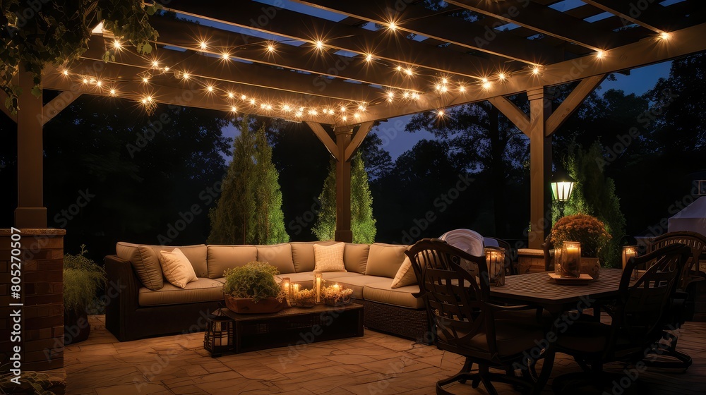 Fototapeta premium twinkling string of holiday lights