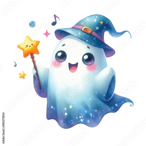 Magic Cute Ghost PNG