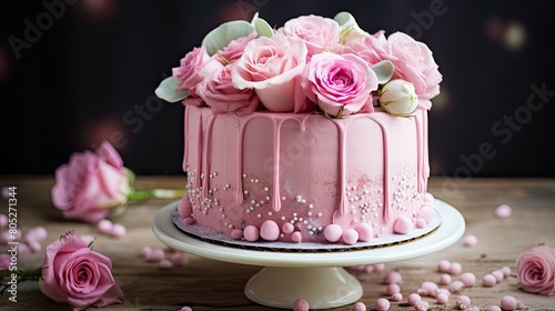 cake birthday pink
