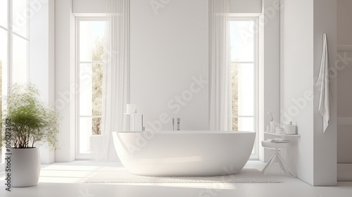 lavish blurred luxury home interior white