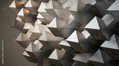 contemporary gray geometric In the second photograph