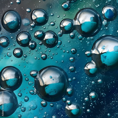 close up of small bubbles background tile seamless