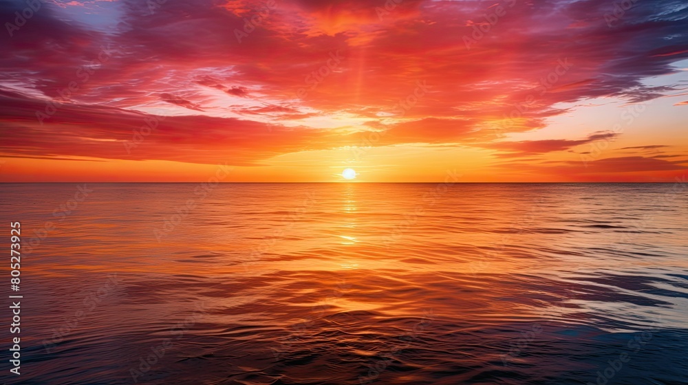 horizon ocean sun