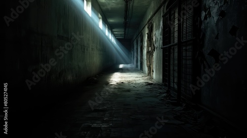 spooky dark corridor