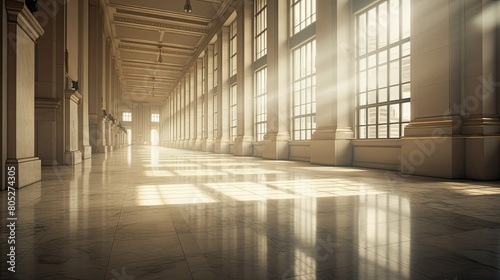 shadow blurred government building interior