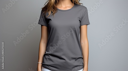 edgy dark grey t shirt photo