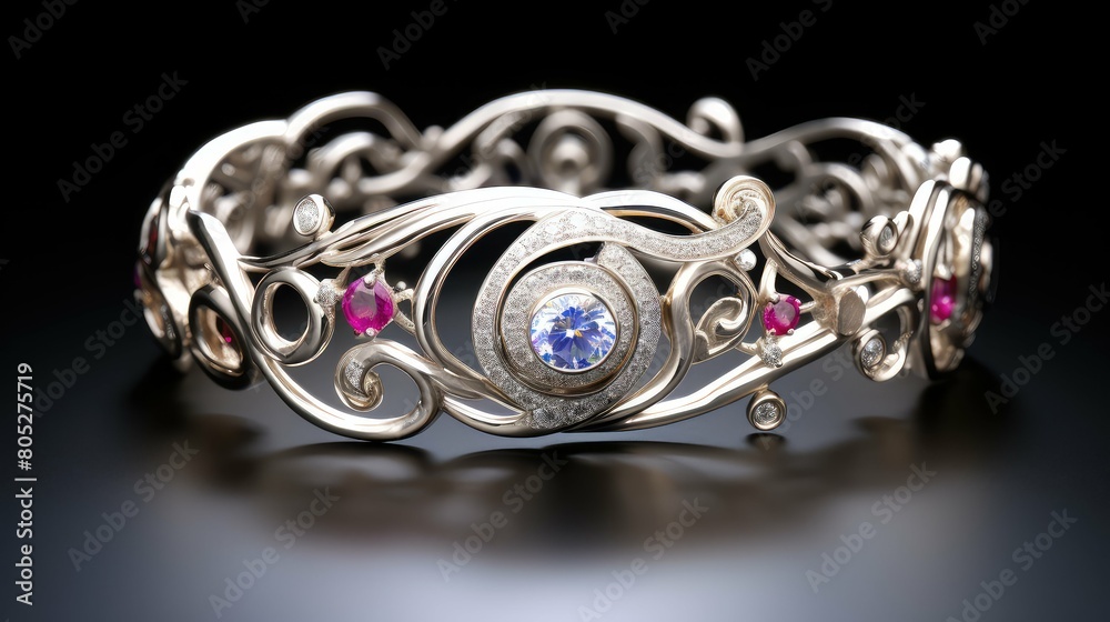 gemstones silver swirls gemstones silver swirls