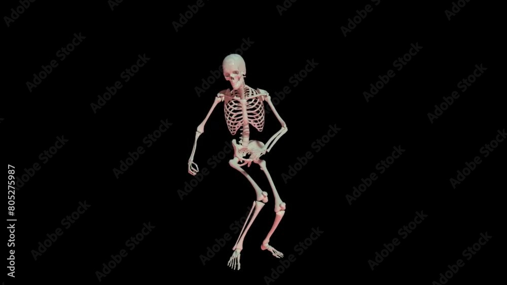 3D-animation. the skeleton is dancing the twist 3D-animation. the skeleton is dancing the twist