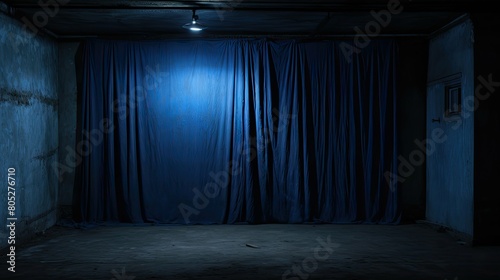 curtains empty dark room