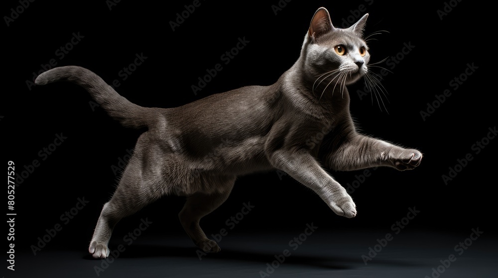 Obraz premium tail gray cat