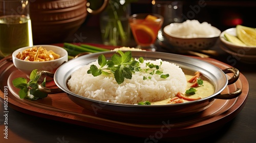 thai sticky rice white photo