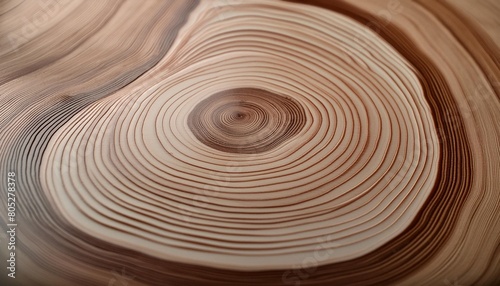 natural unfinished wood slice tree rings background smooth curved lines in a spiral pattern