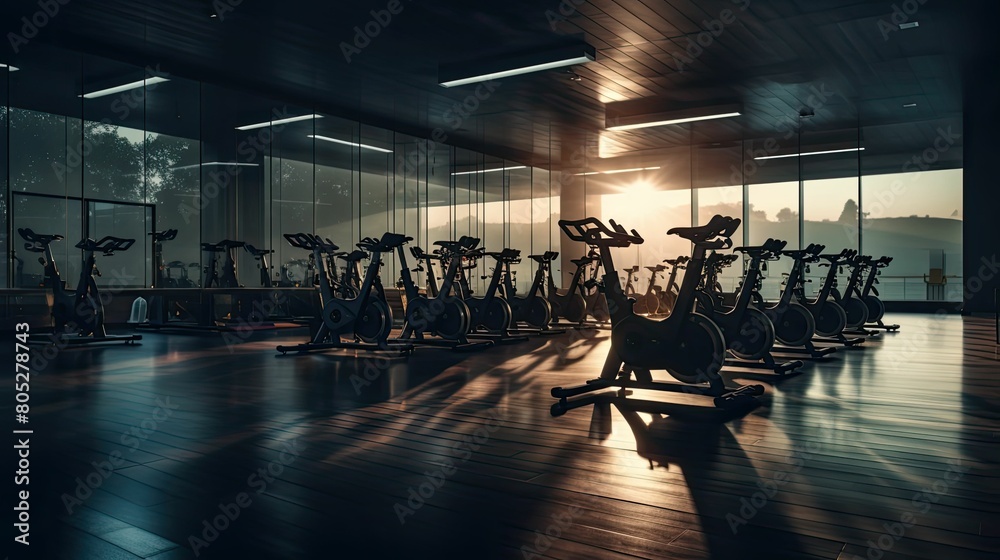 workout gym dark