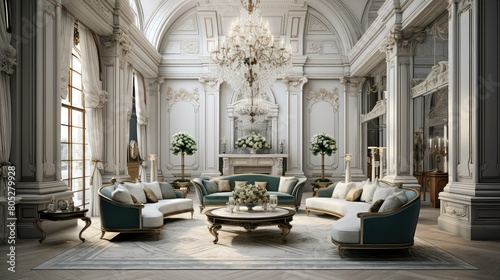 chic elegant interior lounge