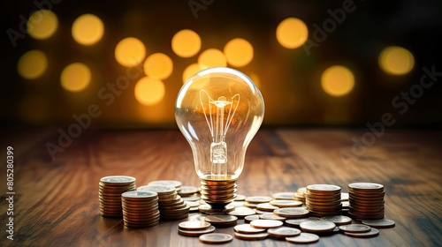 electricity saving money light bulb photo