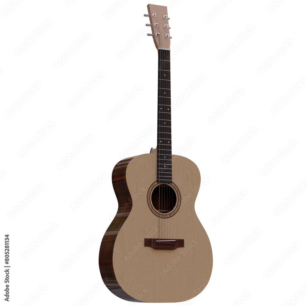 3d render acoustic guitar with transparent background 3d render acoustic guitar with transparent background