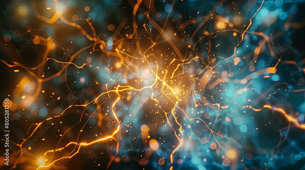 Macro shot of electricity sparks in a circuit Macro shot of electricity sparks in a circuit
