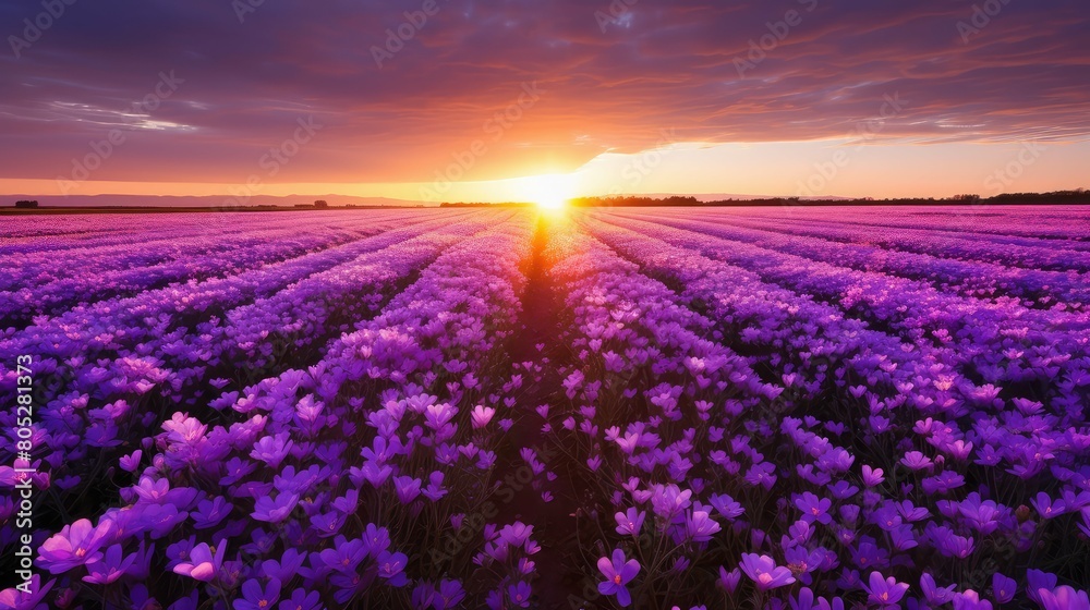 Fototapeta premium garden violet flower In the second photograph