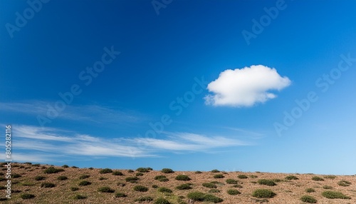 blue sky with a small white cloud