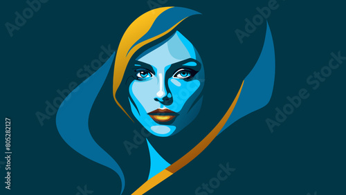 Fashion Concept. Closeup portrait of stunning beautiful woman girl portrait in gold paint liquid. illuminated with dynamic composition. sensual, mysterious, advertisement, magazine, dark. copy space