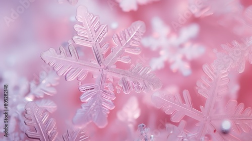 mcro snowflakes pink A macro shot photo