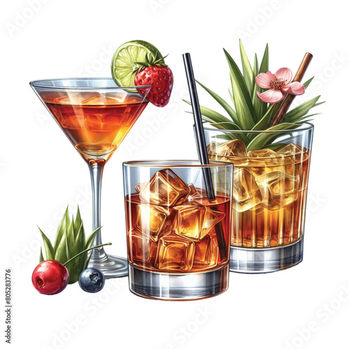Whiskey Cocktails PNG